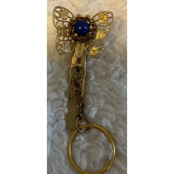 Vintage 1950’s Blue Stone Butterfly Key Finder. In Excellent Condition. - Picture 5 of 5